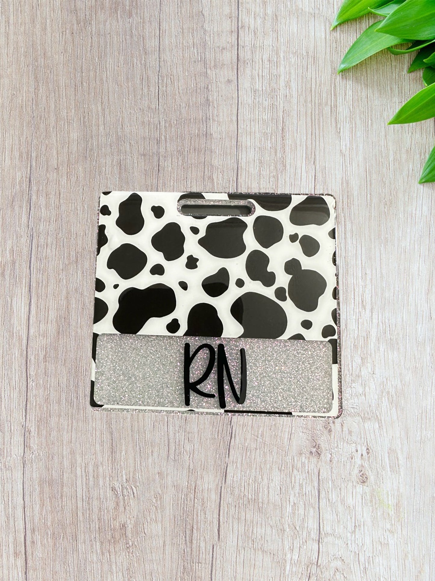 Cow Print Badge Buddy