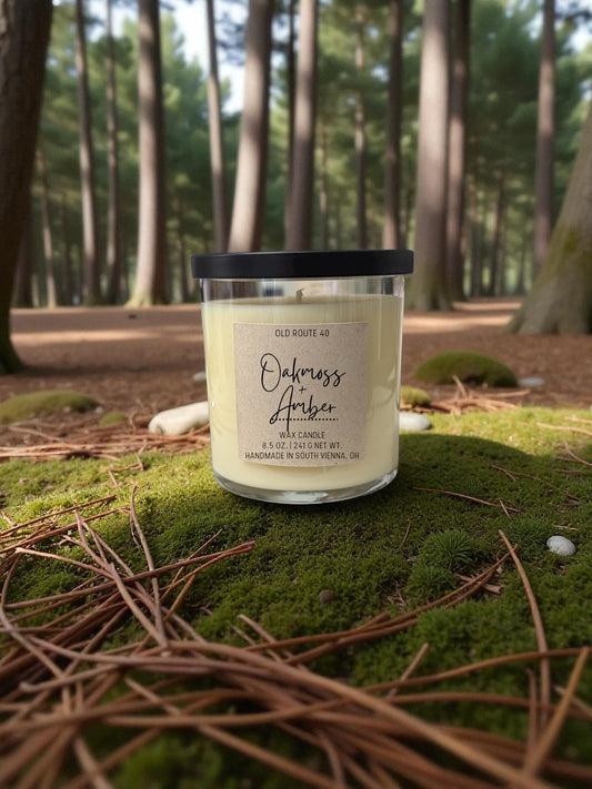 Oakmoss + Amber Candle