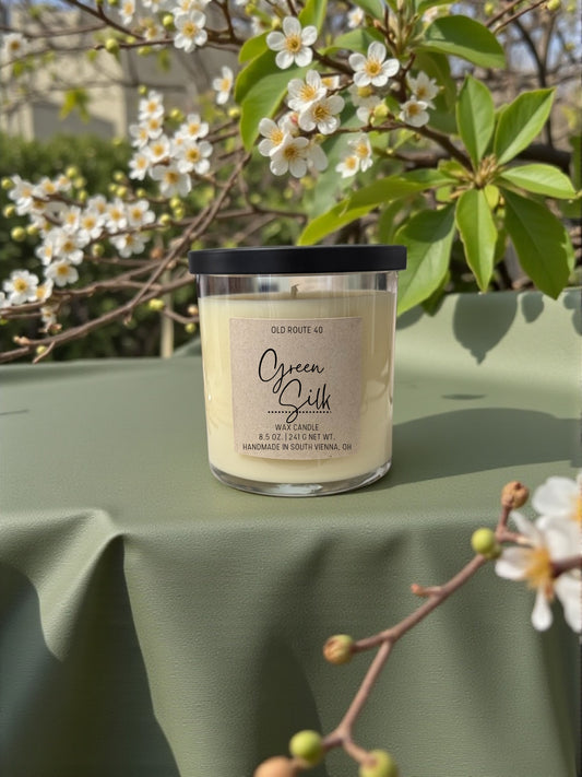 Green Silk Candle