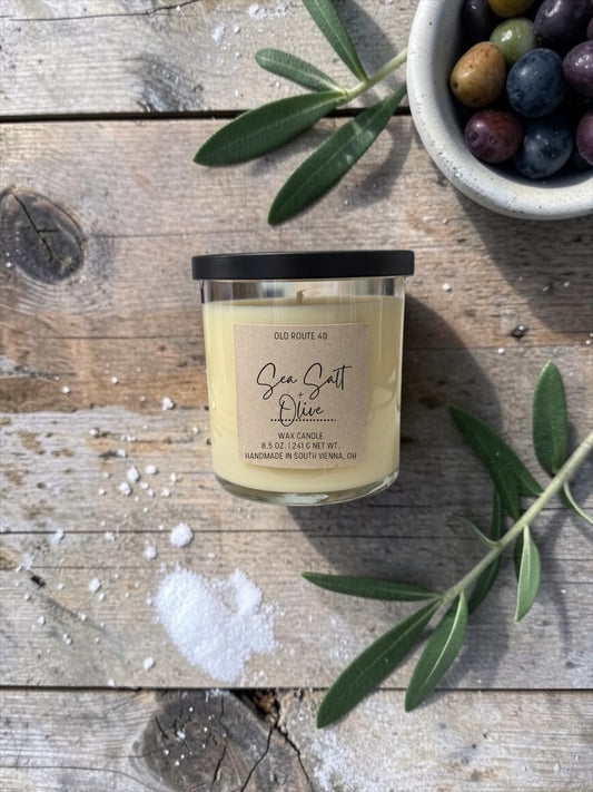 Sea Salt + Olive Candle