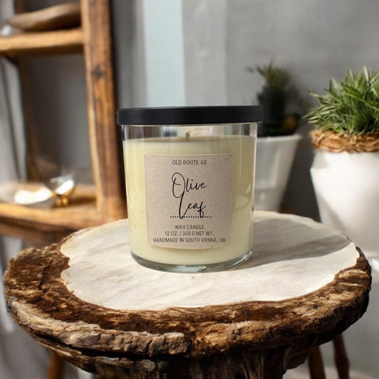 Olive Leaf Candle