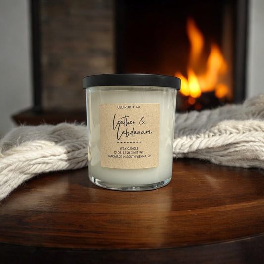 Leather & Labdanum Candle